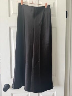 Zara satin maxi skirt